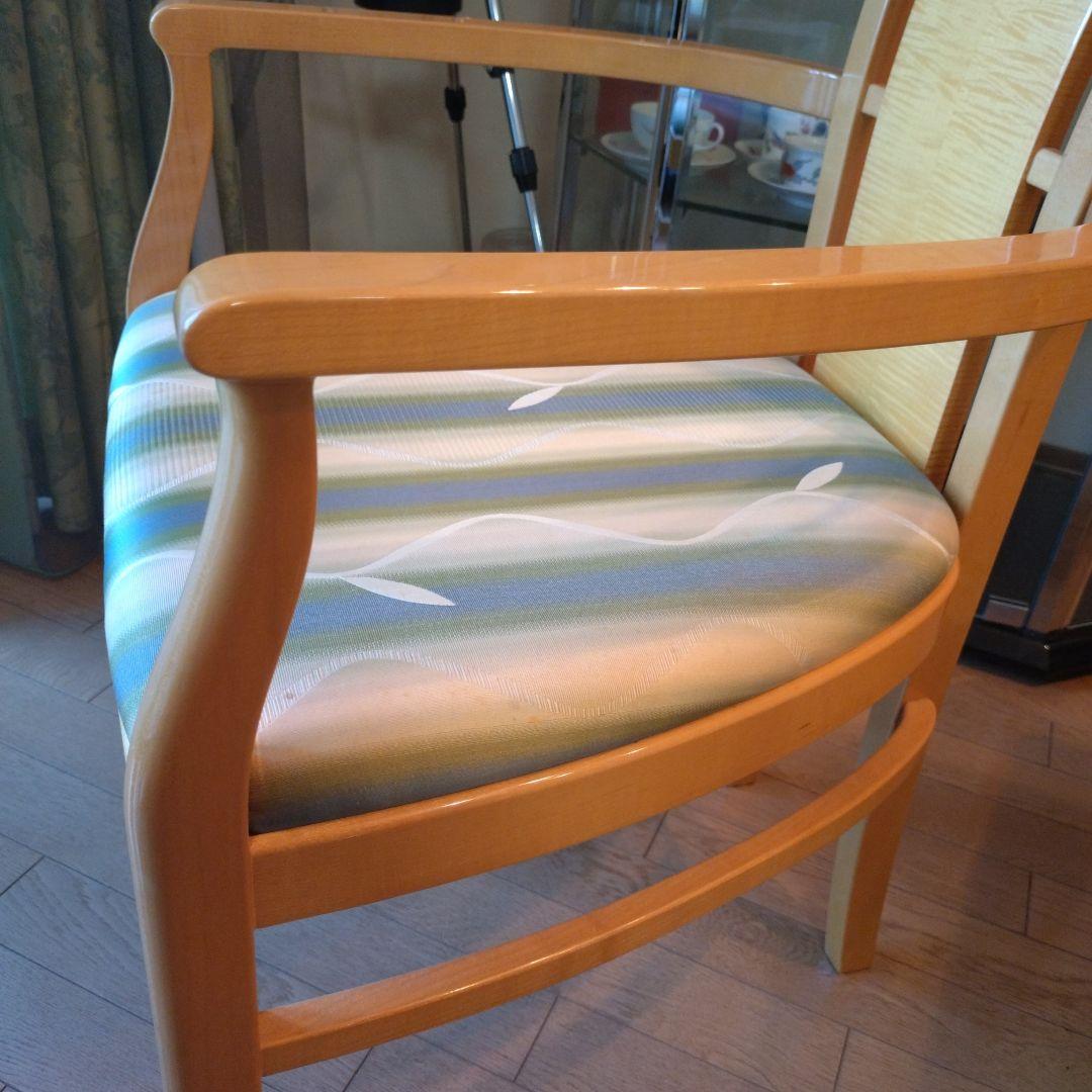 松創 マツソウ 大塚家具 シカモアメープル アームチェア ダイニングチェア 1脚