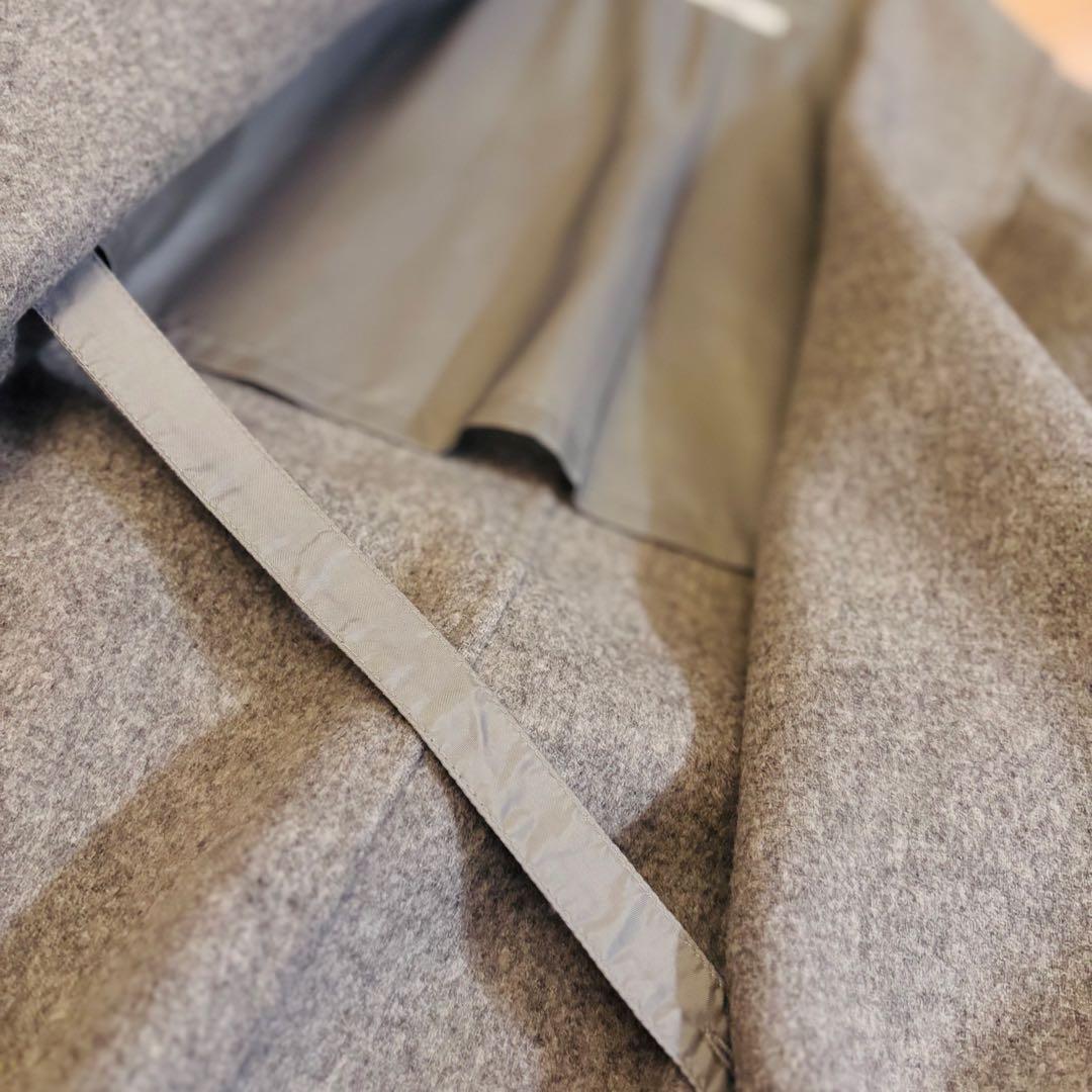 IENA イエナ カシミヤ混 ガウンリバーコート ロングコート M グレー