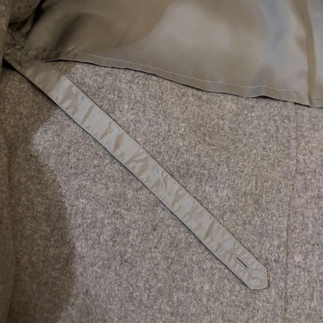 IENA イエナ カシミヤ混 ガウンリバーコート ロングコート M グレー