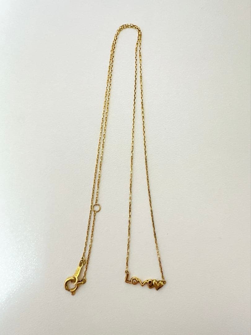 お値下げ！AHKAH 18Kイエローゴールド Love ネックレス