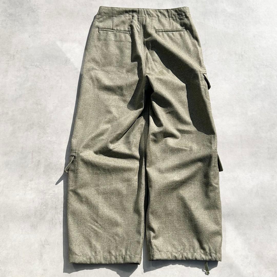 ♡美品♡ ドゥロワー　ヘリンボーンカーゴパンツ　24AW カーキ　定価9.7