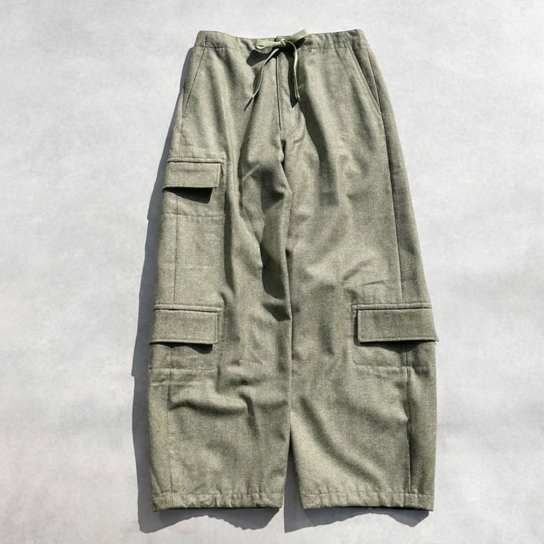 ♡美品♡ ドゥロワー　ヘリンボーンカーゴパンツ　24AW カーキ　定価9.7