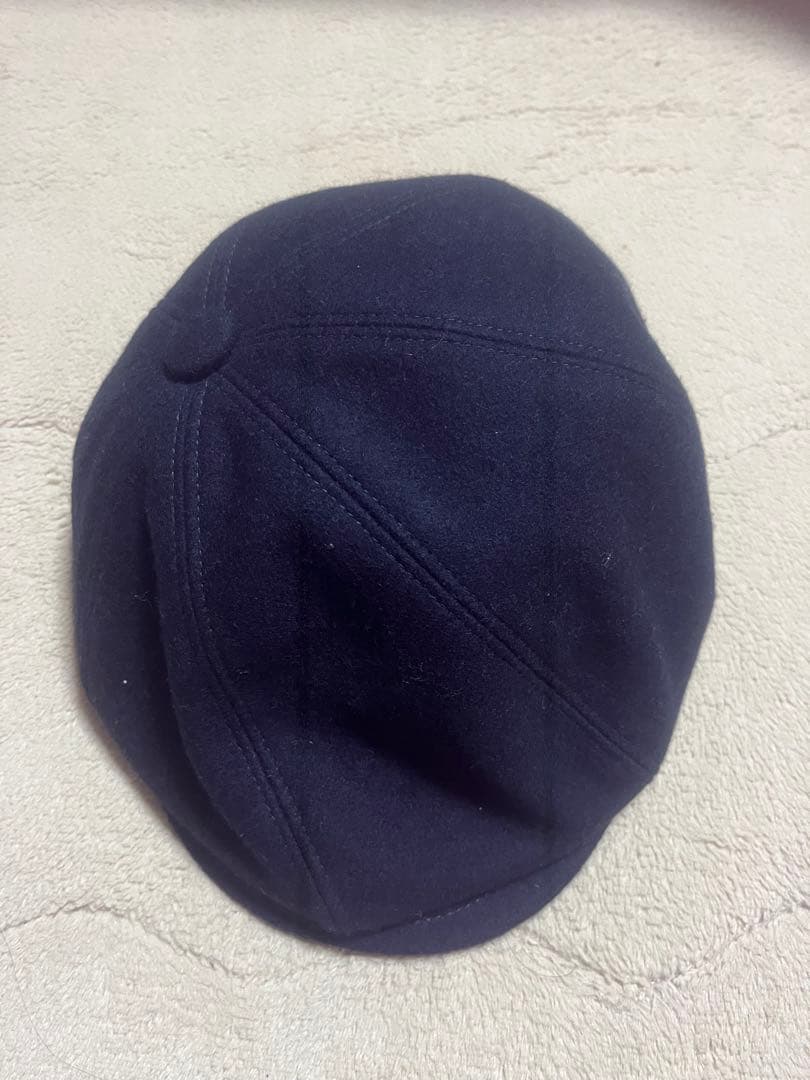 blue books co ネイビー ウール キャスケット