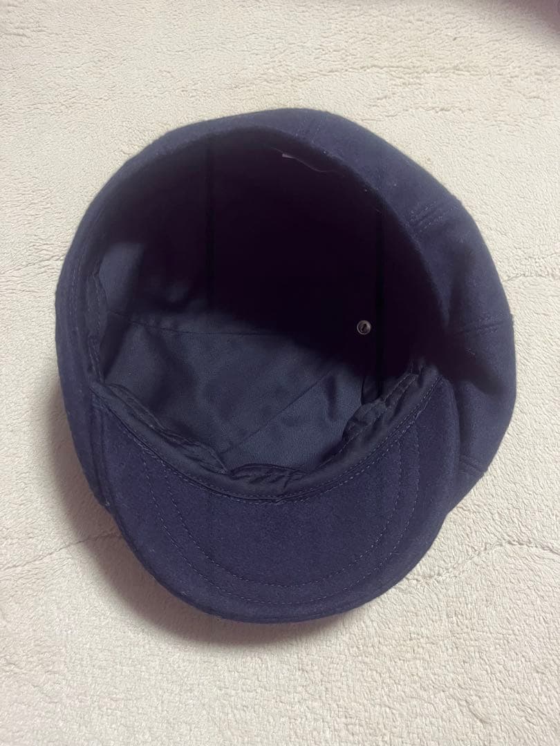 blue books co ネイビー ウール キャスケット