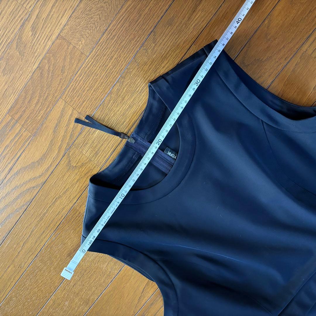 FOXEY NEW YORK 黒ロングワンピース　ノースリーブ　美ラインフレア