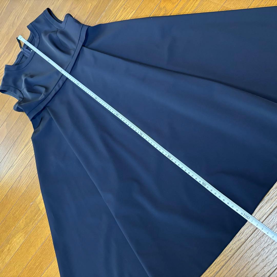 FOXEY NEW YORK 黒ロングワンピース　ノースリーブ　美ラインフレア