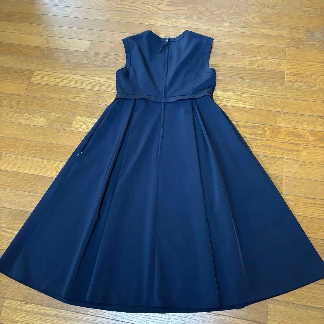 FOXEY NEW YORK 黒ロングワンピース　ノースリーブ　美ラインフレア