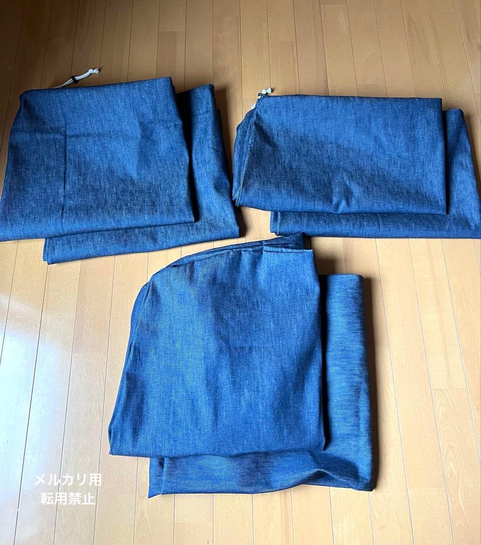 マレンコ　2人掛け　カバーのみ　自作　デニム⑥