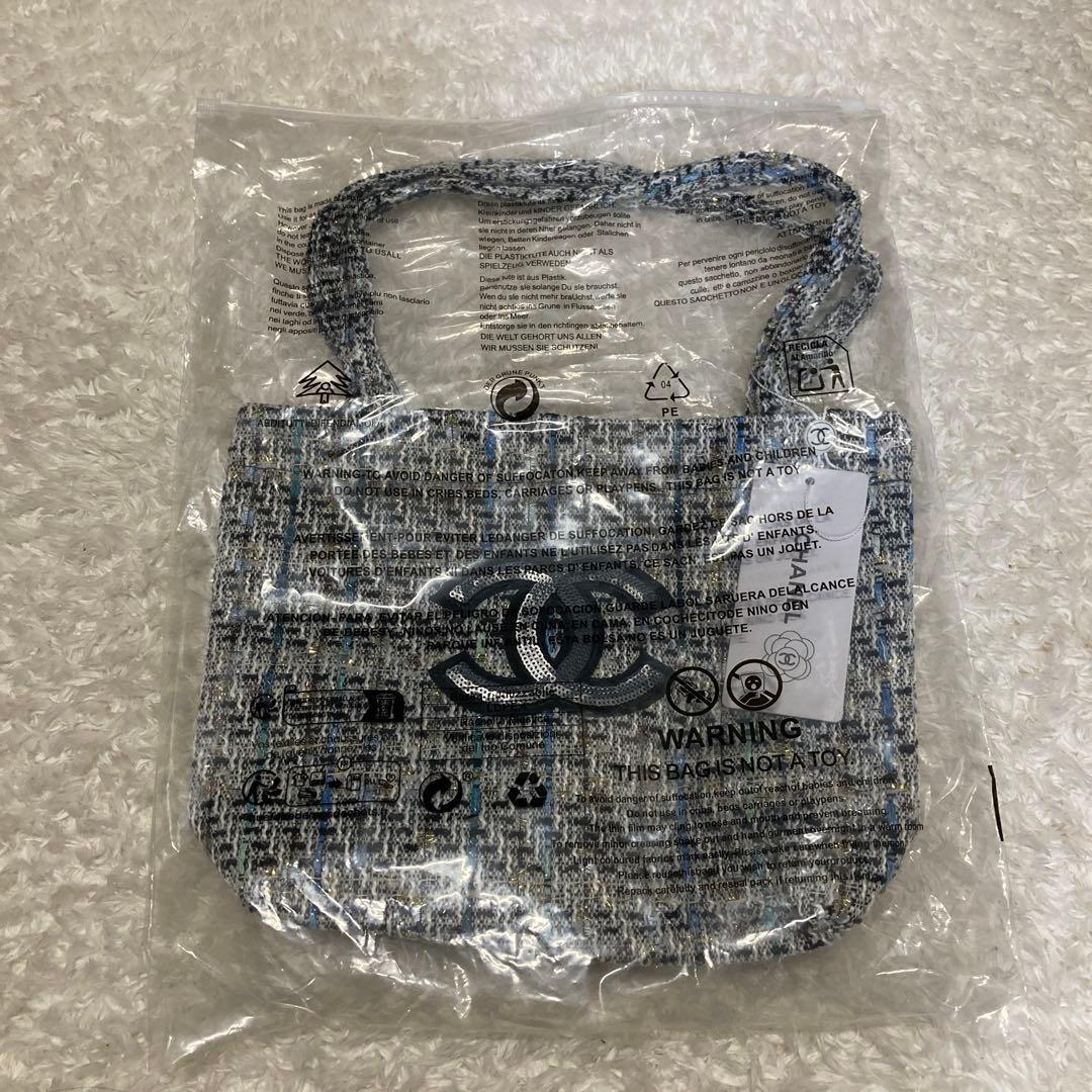CHANEL ツイードトートバッグ　スパンコール