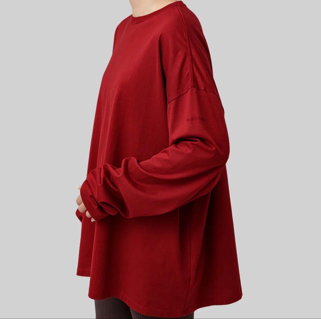 【thehighlights】lite 'big LS tee' red ロンT