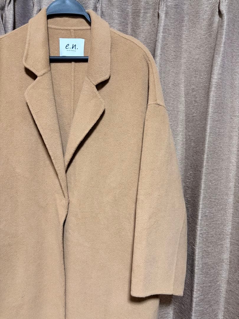 【evernavy】 リバーロングコクーンコート キャメル MTサイズ