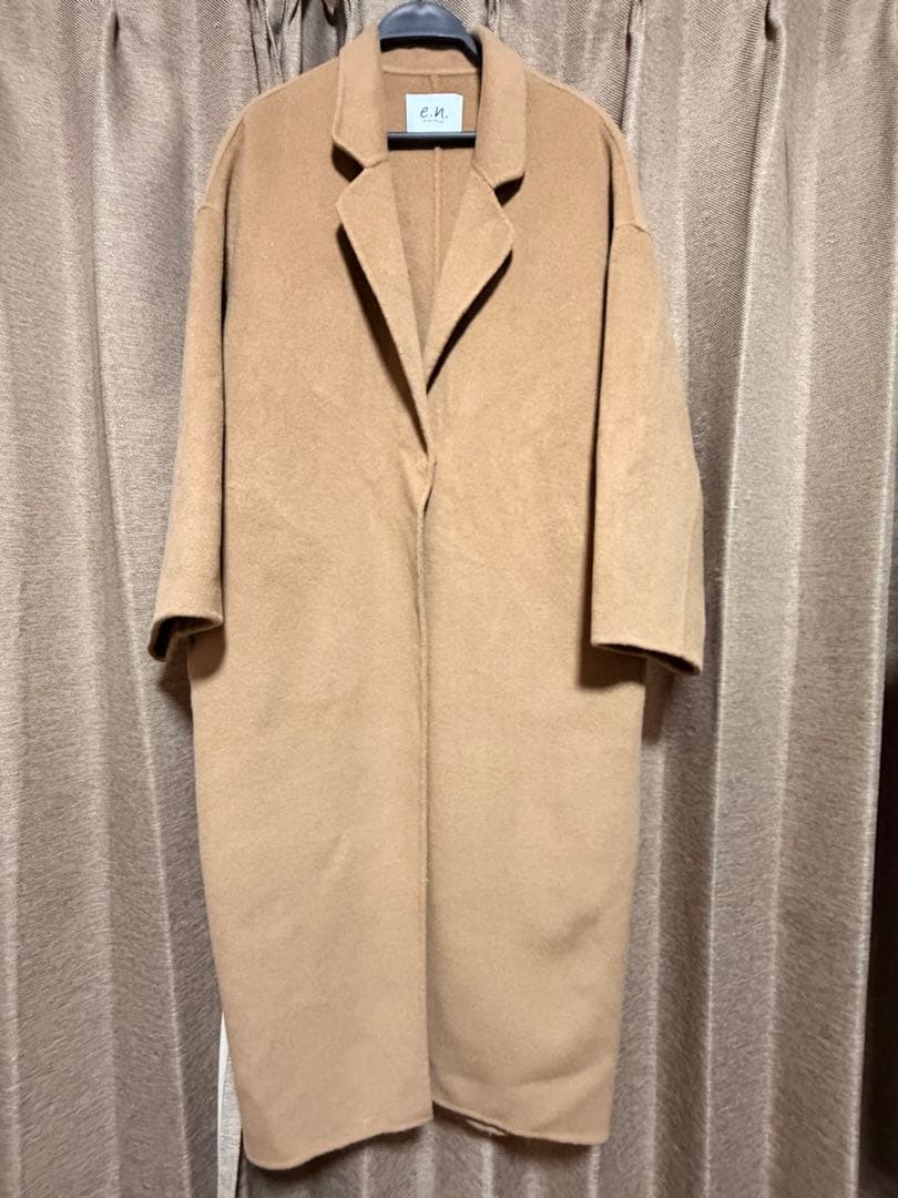 【evernavy】 リバーロングコクーンコート キャメル MTサイズ