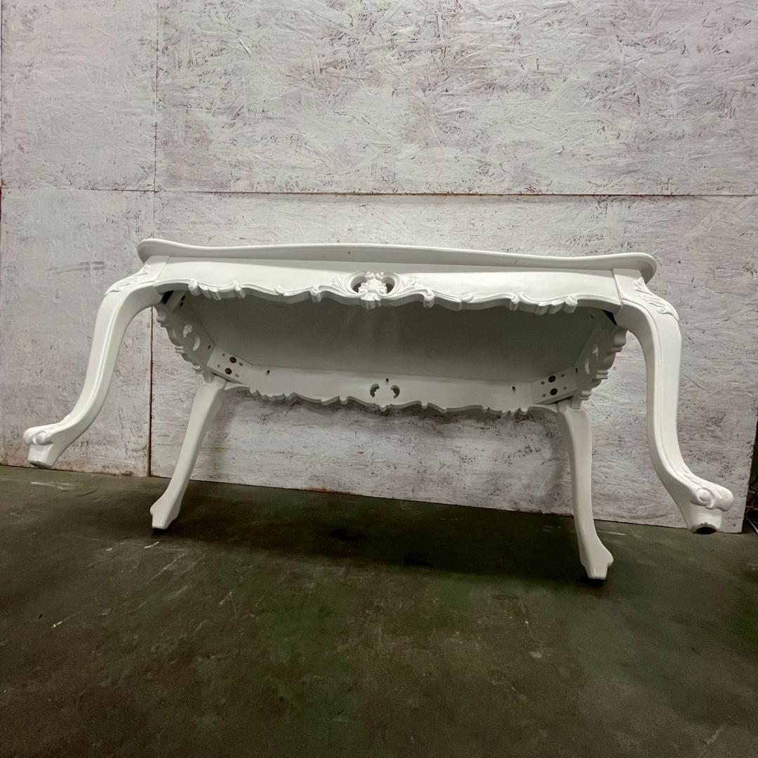 木製 ロココ調 ローテーブル センターテーブル アンティーク ① A0604