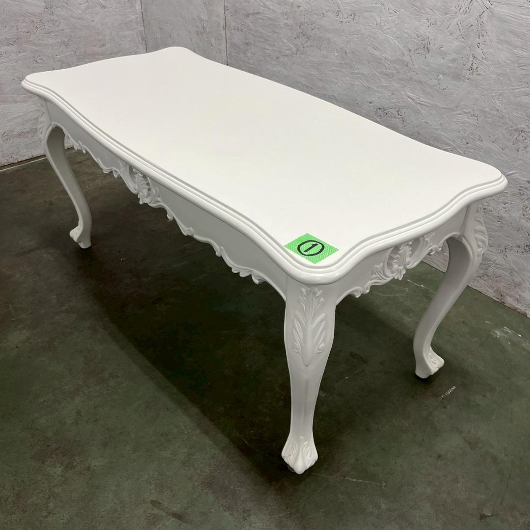 木製 ロココ調 ローテーブル センターテーブル アンティーク ① A0604