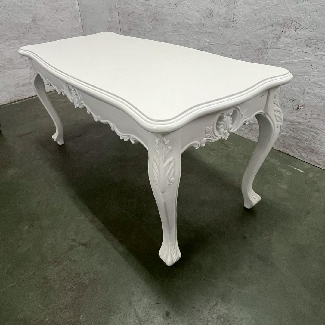 木製 ロココ調 ローテーブル センターテーブル アンティーク ① A0604