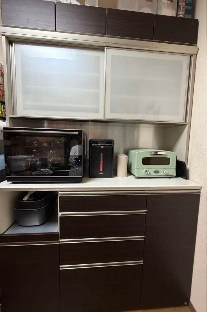 パモウナ 食器棚140 キッチンボード ハイタイプ