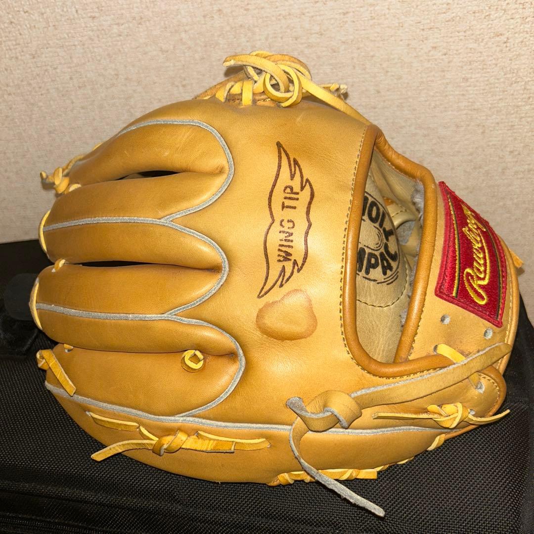 硬式用グローブ　ローリングス　内野手用　オールラウンド　キャメル