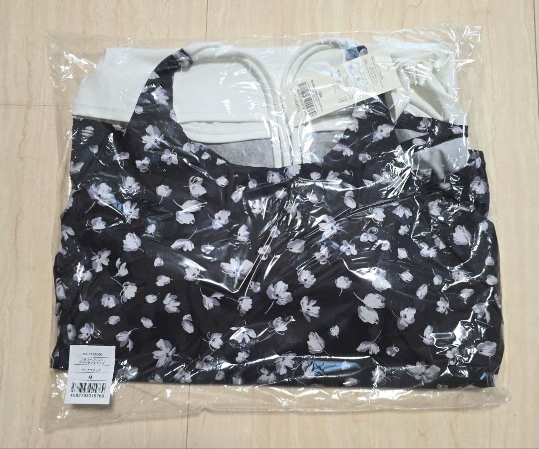 品切れ【新品未開封 タグ付】sukala フラワープリントカバータンクトップ　M
