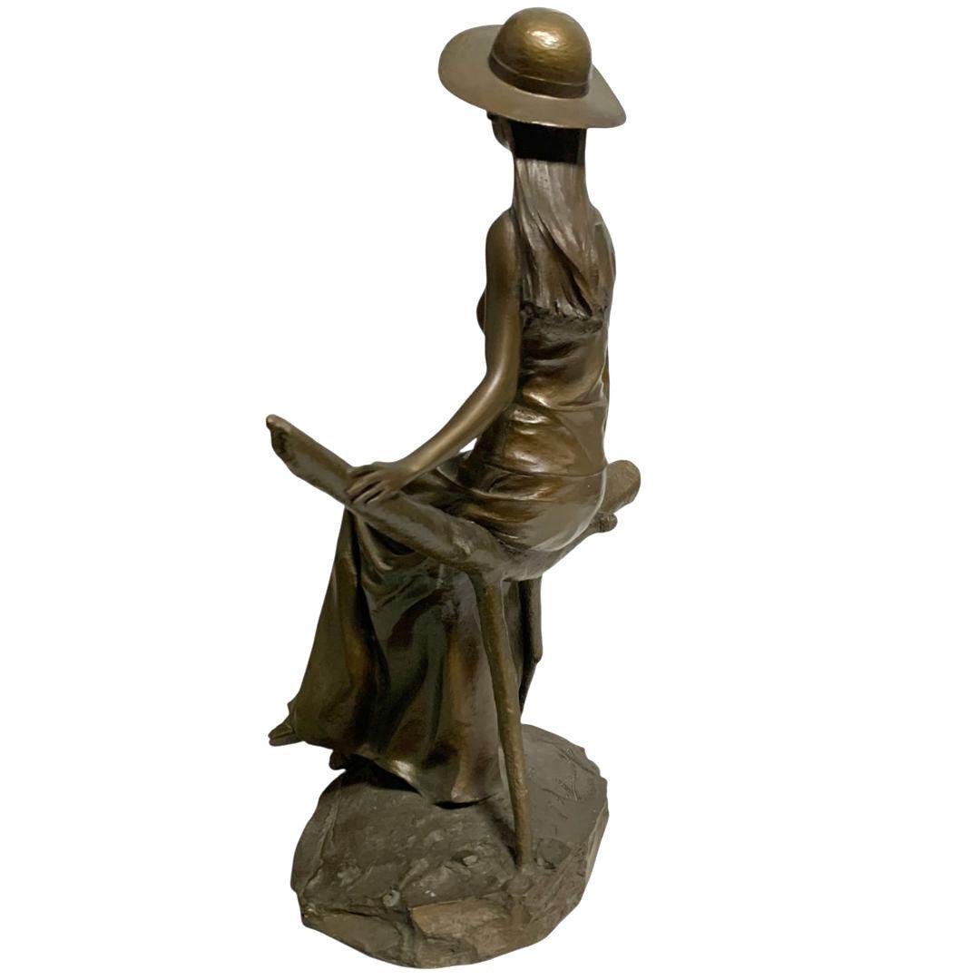 大道寺光弘 木もれ陽の中で ブロンズ像 女性像 美人像 置物 世界限定1000体