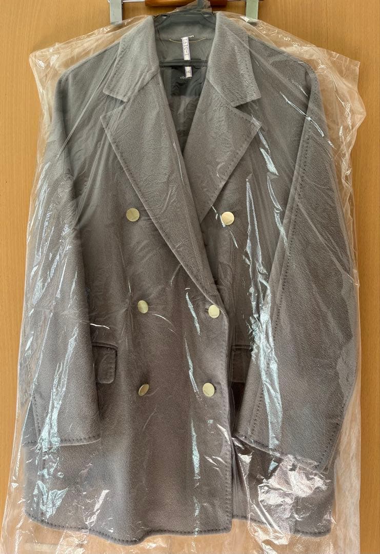 エブール ebure カシミアリバー メタル釦ジャケット コート