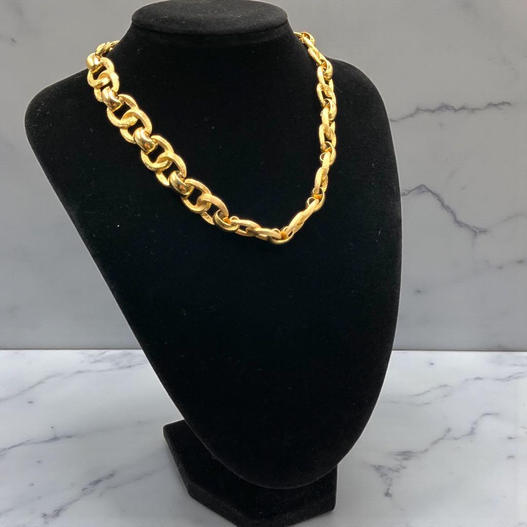 ヴィンテージ Dior ネックレス チョーカー 極太 大ぶり 335