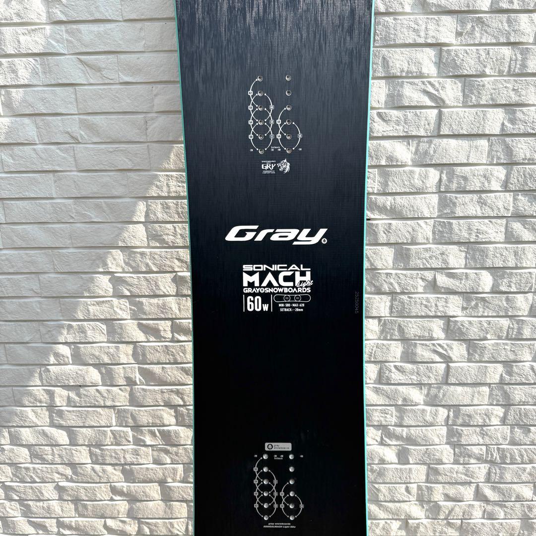 【準未使用品】GRAY グレイ ソニカルマッハライト スノーボード 板 160