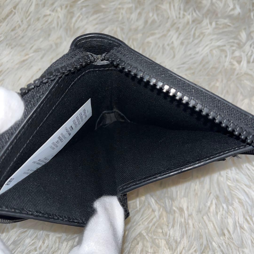 美品✨MAISON MARGIELA メゾンマルジェラ　二つ折り財布　レザー　黒