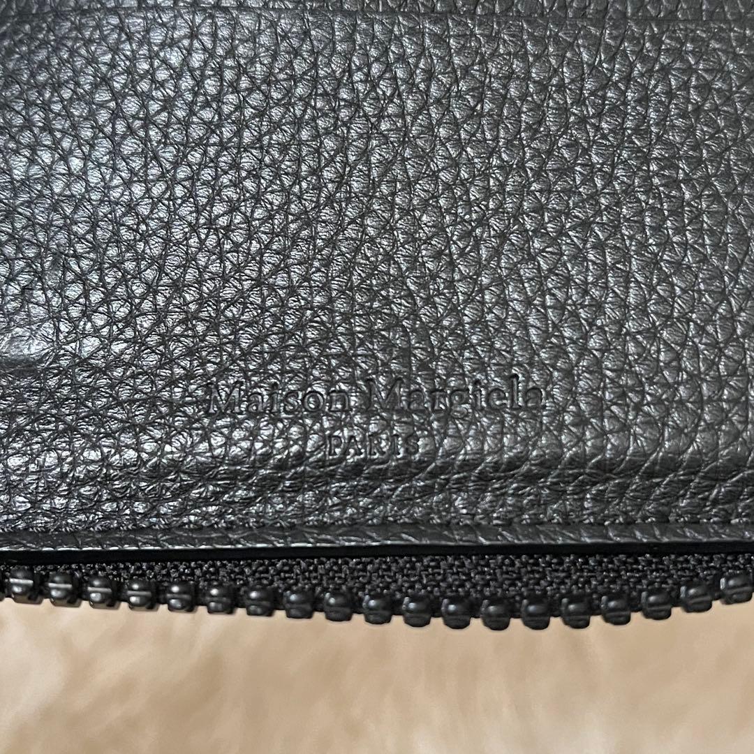美品✨MAISON MARGIELA メゾンマルジェラ　二つ折り財布　レザー　黒