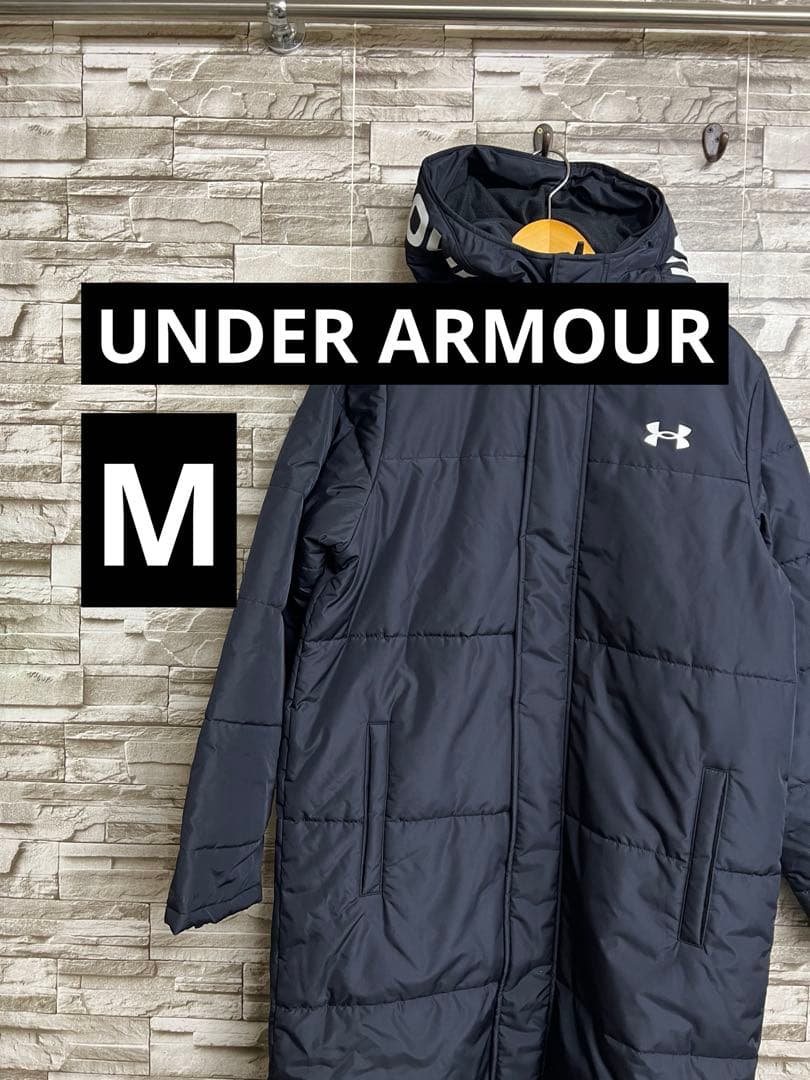 h*a様 アンダーアーマー ベンチコート M 中綿 ダウン コート ブラック