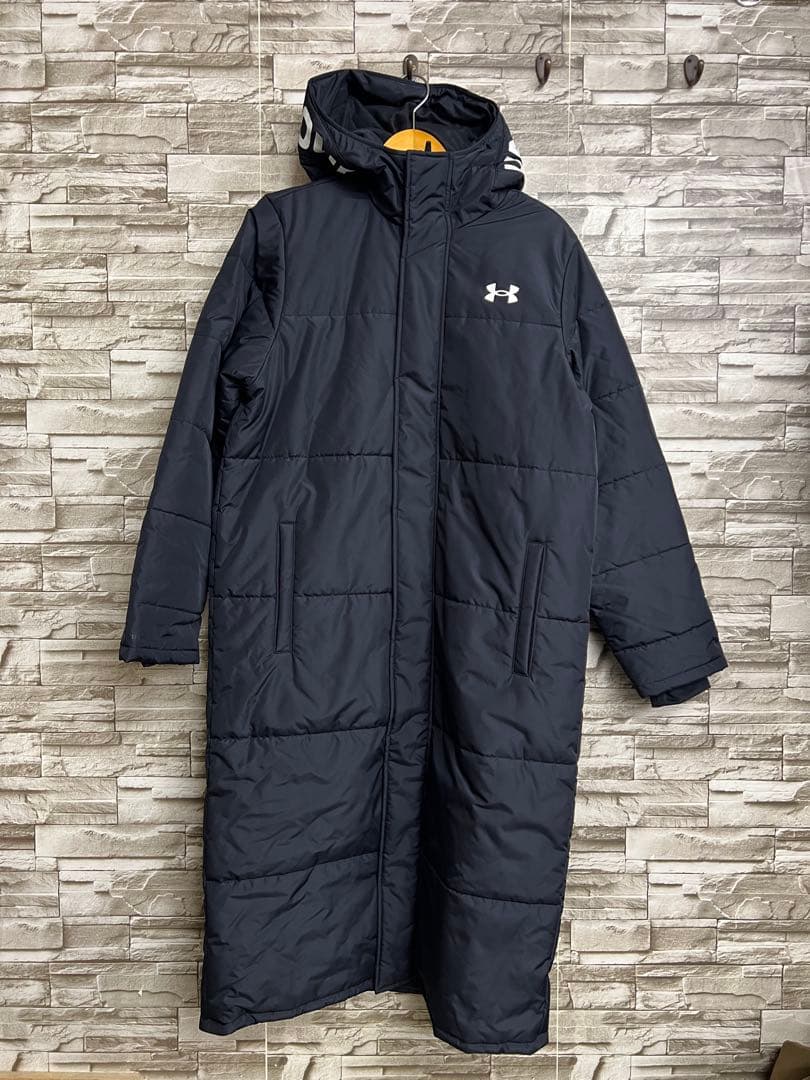h*a様 アンダーアーマー ベンチコート M 中綿 ダウン コート ブラック