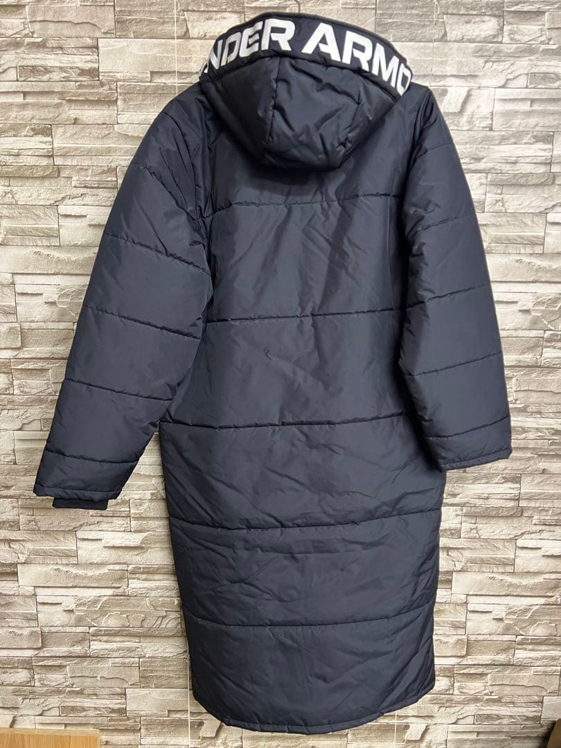 h*a様 アンダーアーマー ベンチコート M 中綿 ダウン コート ブラック