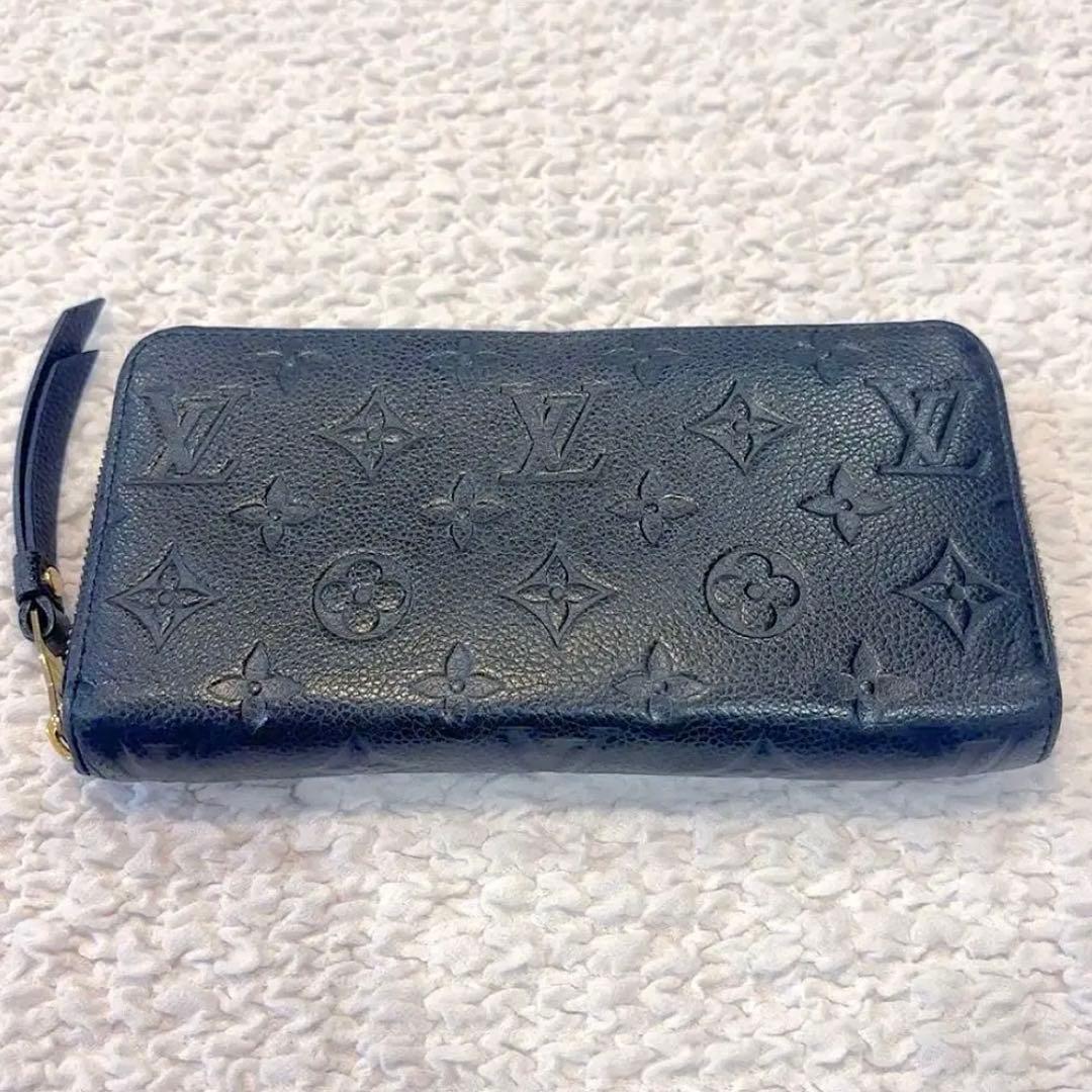 ヴィトン 長財布 モノグラム アンプラント ジッピーウォレット ブラック 黒