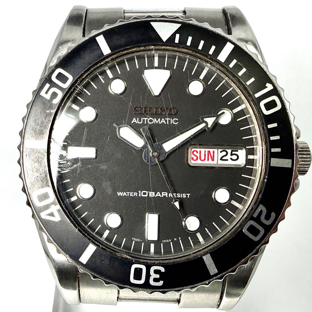 【美品/稼働品】セイコー ダイバーズ オートマチック 腕時計 7S26-0050