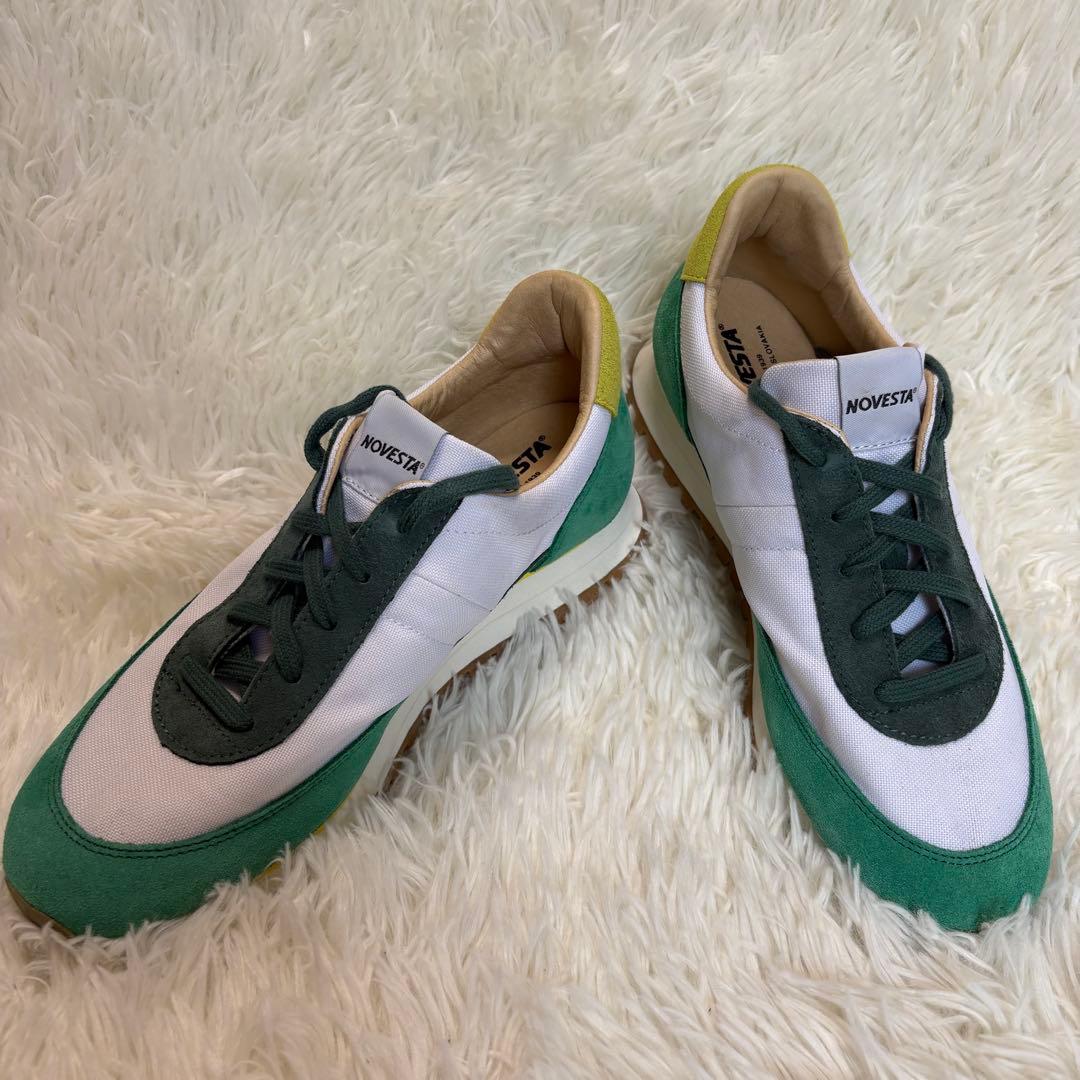 美品　ノヴェスタ　マラソン　ランナー　トレイル　スニーカー　グリーン　38