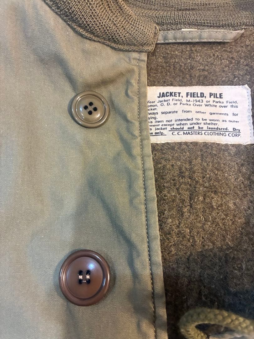 m43 パイルライナージャケット　c.c.masters US ARMY