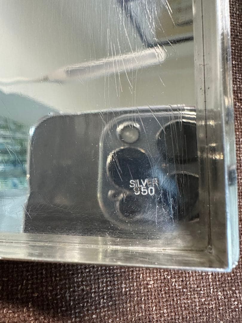 純銀950刻印　煙草入れ　シガレットケース　金工　骨董古美術