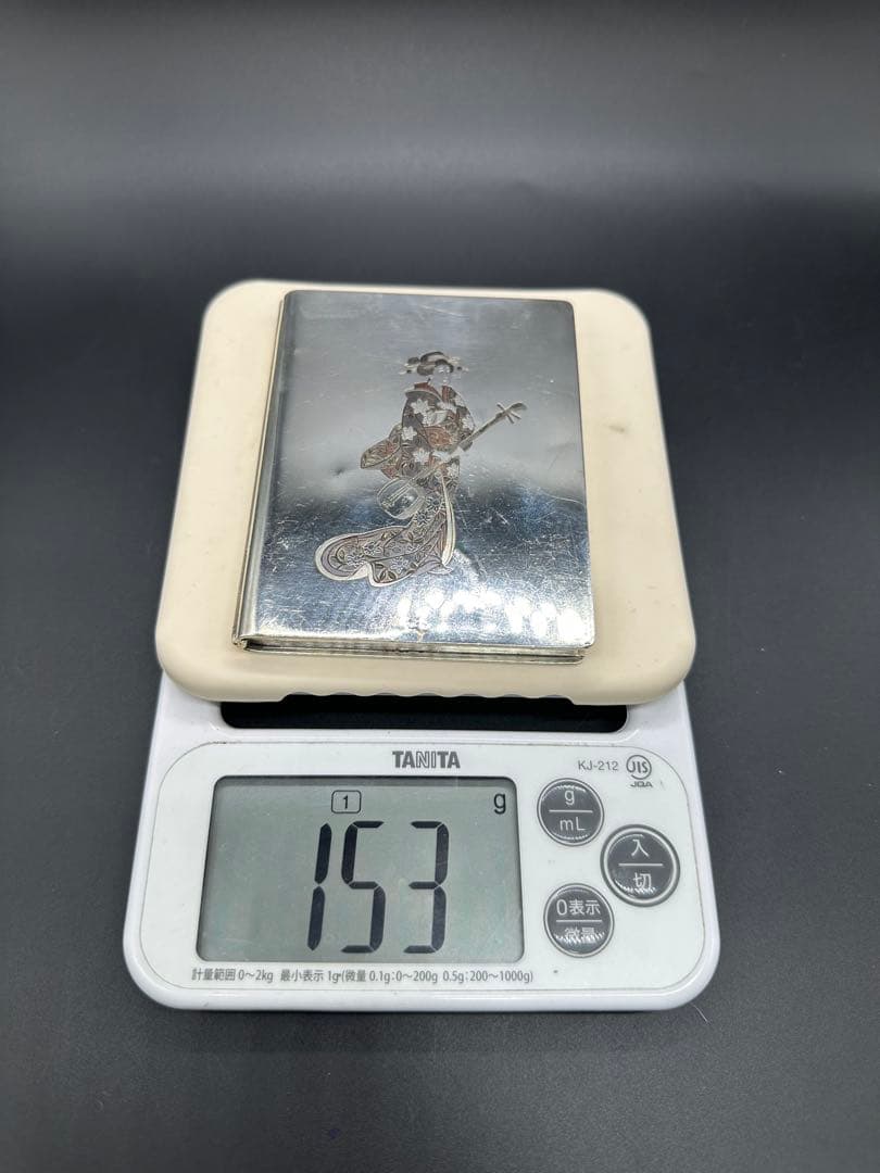 純銀950刻印　煙草入れ　シガレットケース　金工　骨董古美術