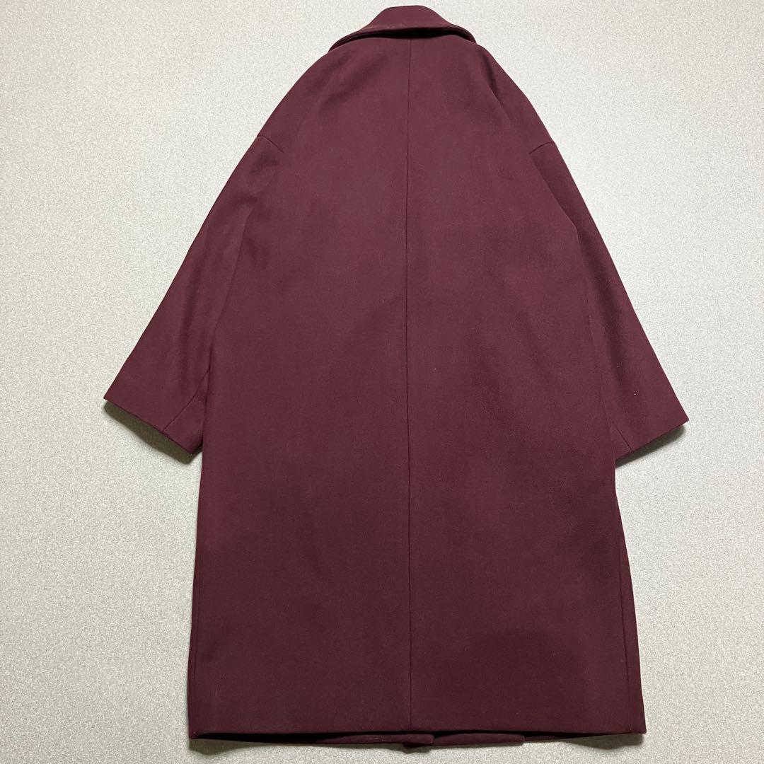 【イエナ×マンテコ】コクーン チェスターコート ボルドー