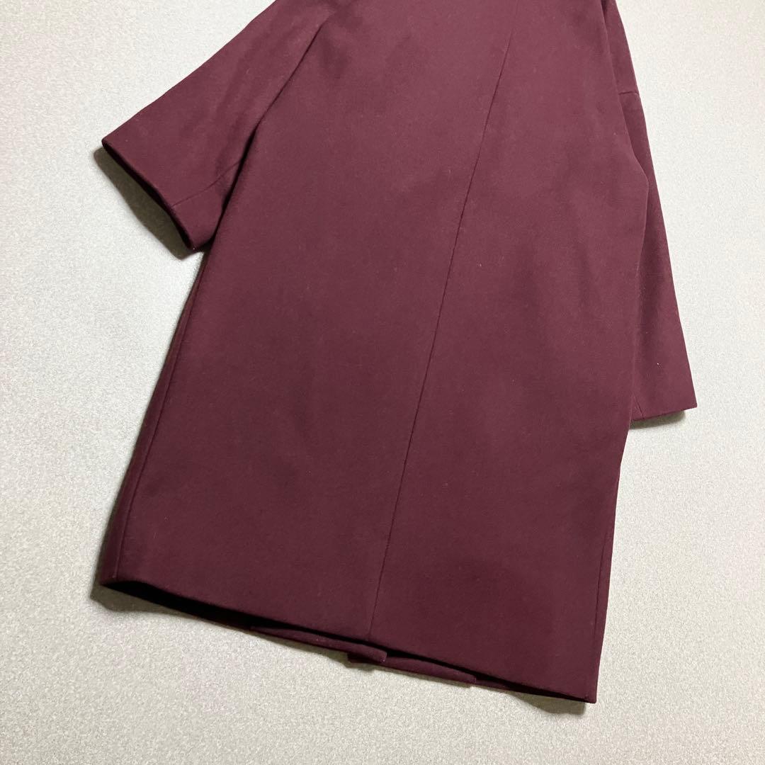 【イエナ×マンテコ】コクーン チェスターコート ボルドー