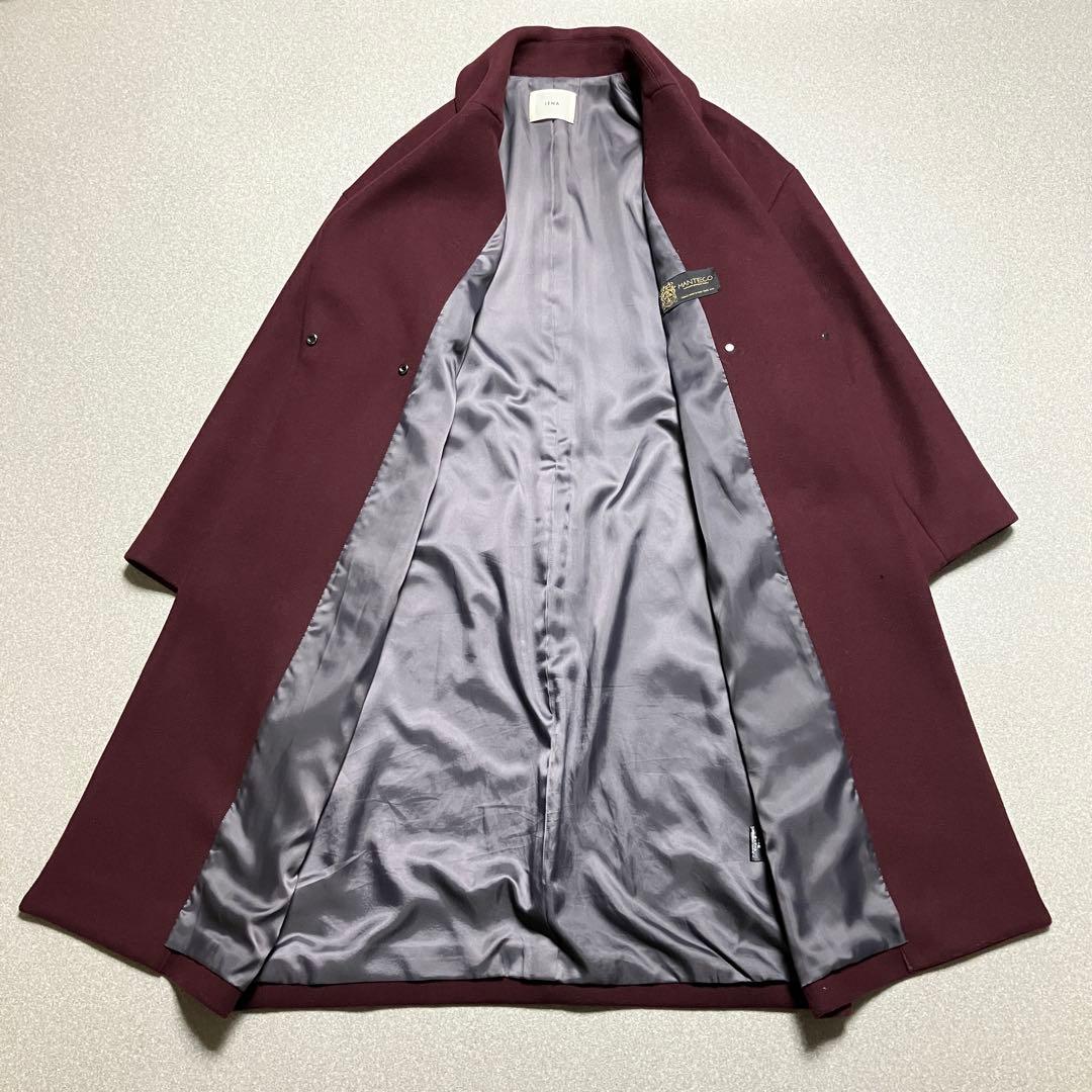 【イエナ×マンテコ】コクーン チェスターコート ボルドー