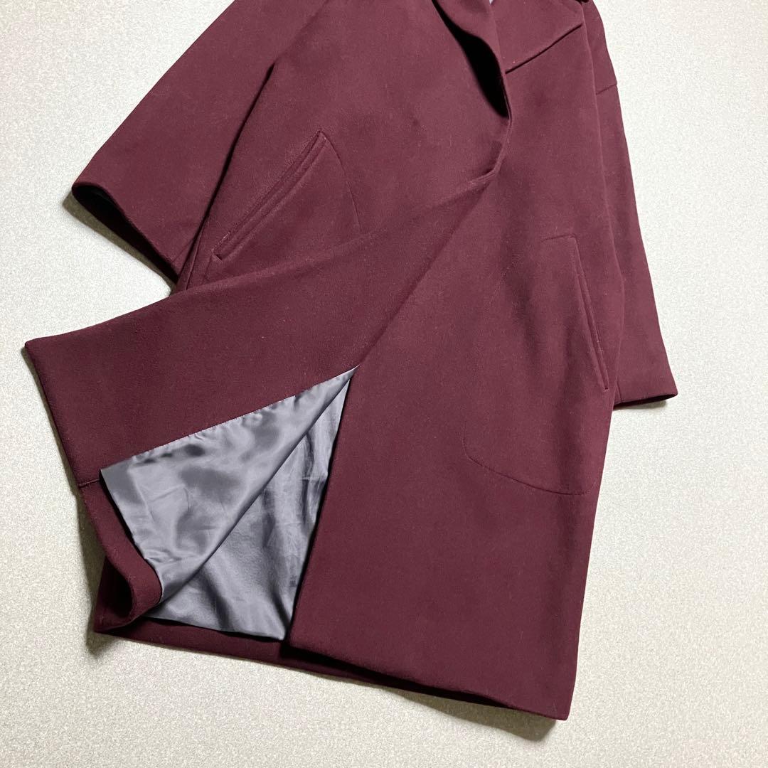 【イエナ×マンテコ】コクーン チェスターコート ボルドー