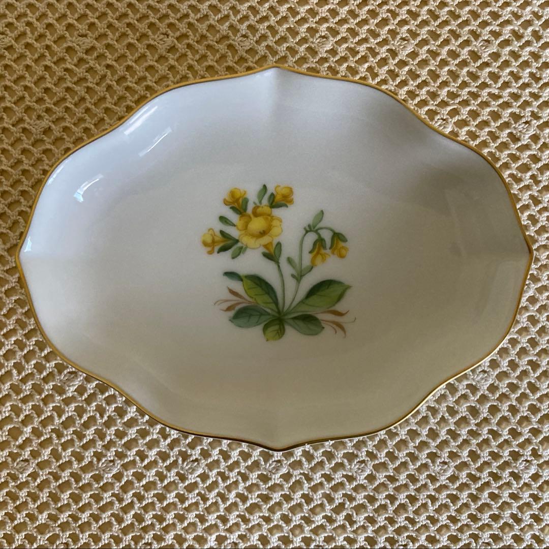 AUGARTEN アウガルテン フラワー 絵変り 金彩 プレート 4枚セット