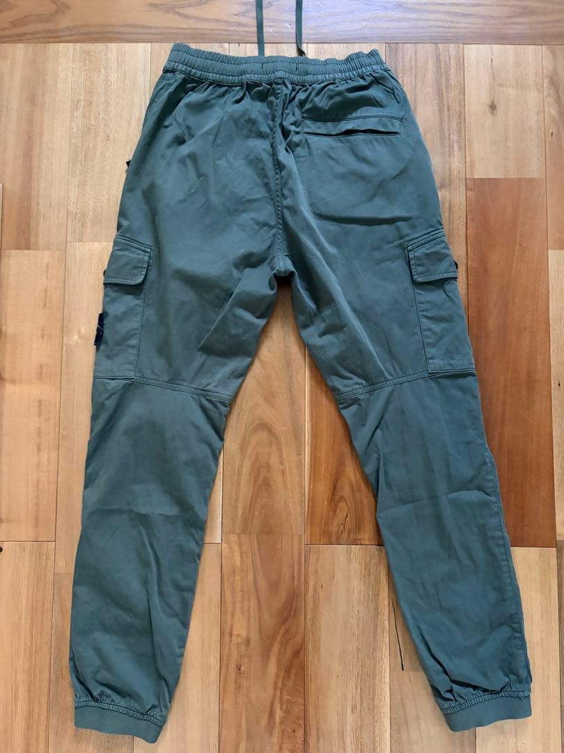 ストーンアイランド　stone  カーゴパンツ　カーキ　リブ付き