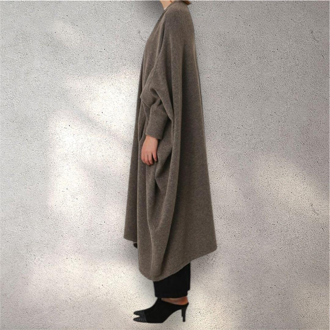 美品✨RIM.ARK リムアーク　ワイドボリュームカーディガン　ブラウン