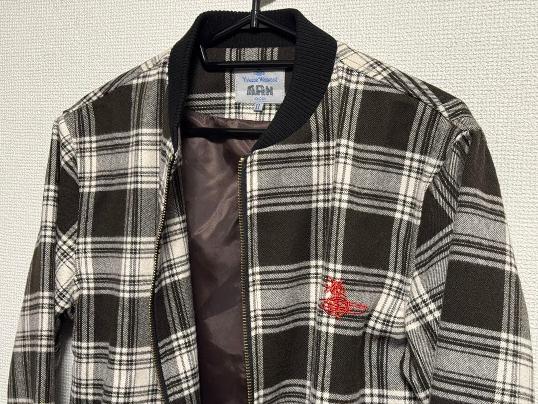 【Vivienne Westwood】インポート チェック MA-1 ブルゾン