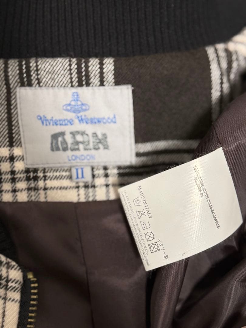 【Vivienne Westwood】インポート チェック MA-1 ブルゾン