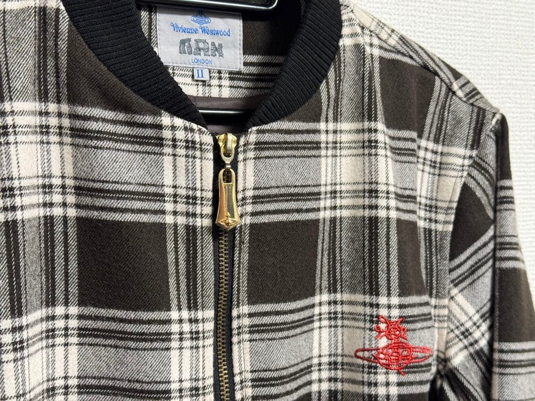 【Vivienne Westwood】インポート チェック MA-1 ブルゾン
