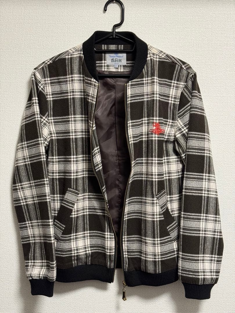 【Vivienne Westwood】インポート チェック MA-1 ブルゾン