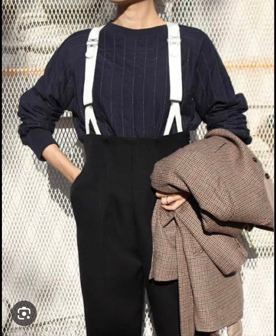 fumika uchida サスペンダーパンツ36 フミカウチダ　黒