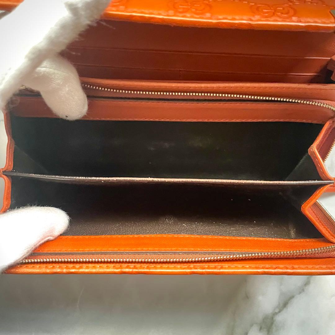 GUCCI グッチ グッチシマ GGメタルロゴプレート　長財布　美品0118-④